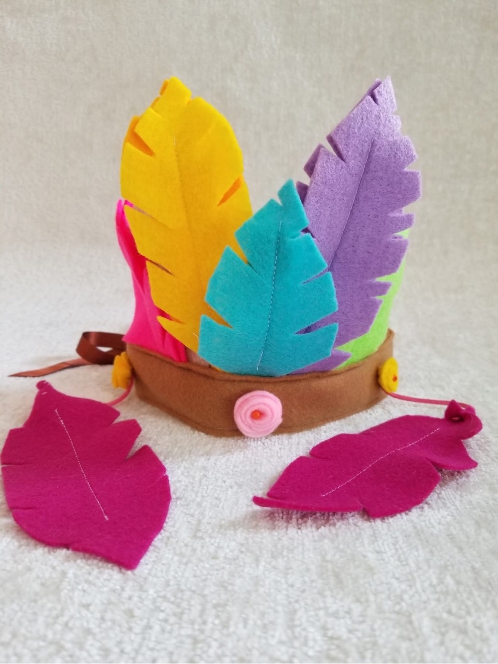 New Colorful Felt Feather Headband